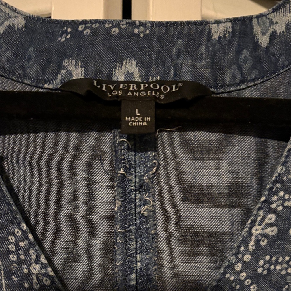 Liverpool Blue Patterned Top - image 2